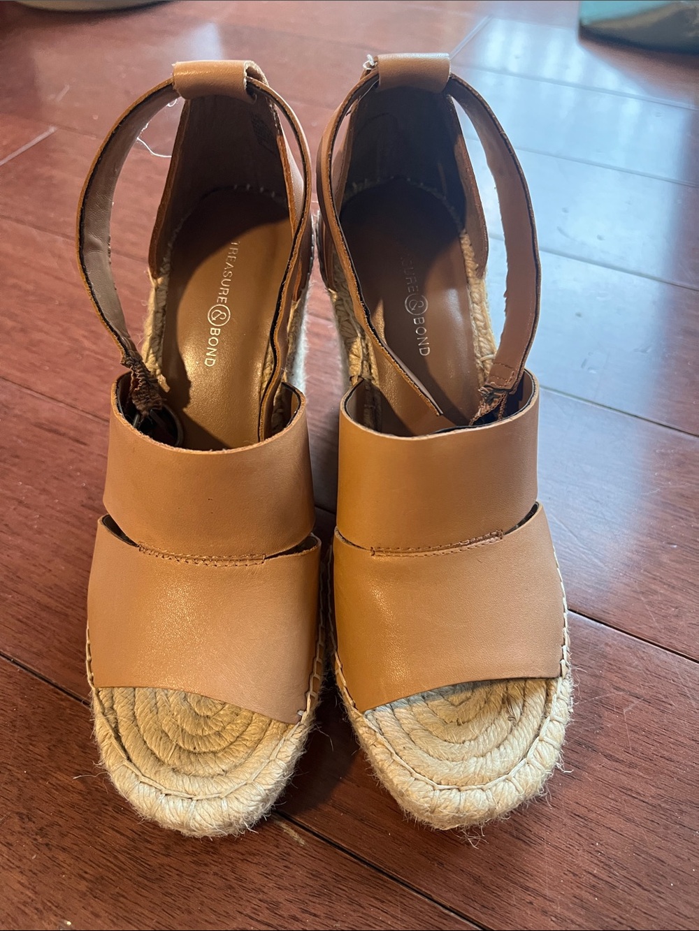 Treasure & Bond Tan Espadrille Wedge Sandals